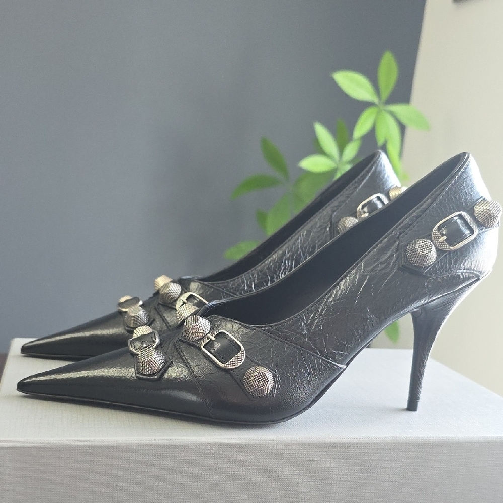 Balenciaga Black Studded Heels - Picture 2 of 10